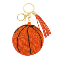 GAME DAY BASKETBALL BAG CHARM KEYCHAIN